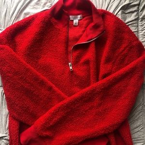 Topshop Teddy Quarterzip Sz. 8